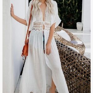 White Swim Suit Cover Up